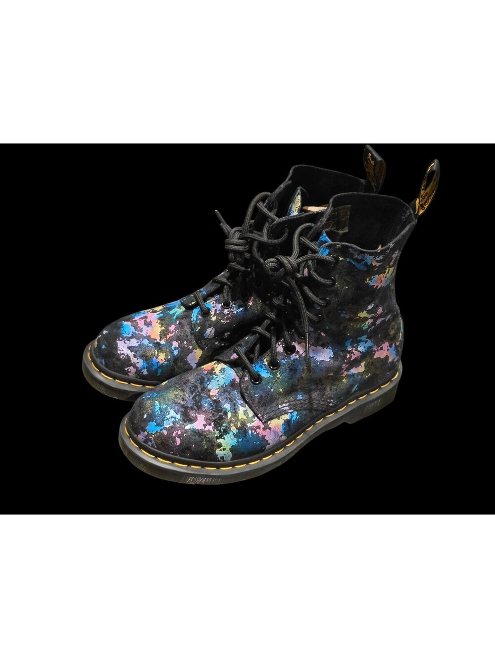 Dr. Doc Martens 1460 Pascal Confetti Suede Combat Boots Women's 8